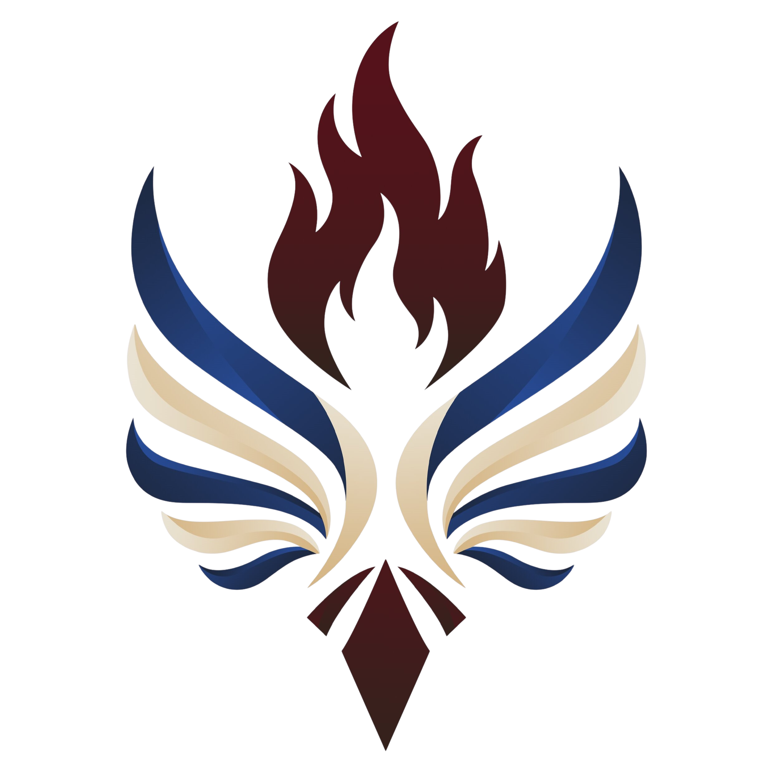 Logo BEM FH UI - Pilar api bergelora dengan sayap membentang